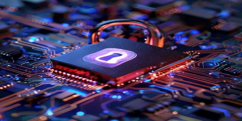 digital security lock AI circuit — Digital Iron Curtain: US Order Silences Anthropic's Claude Fable 5, Igniting Global AI Bat