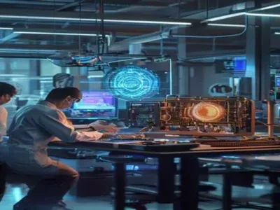 researchers working with advanced AI hardware in a modern university laboratory — UK Bets £60M on AI Sovereignty: Can UCL and