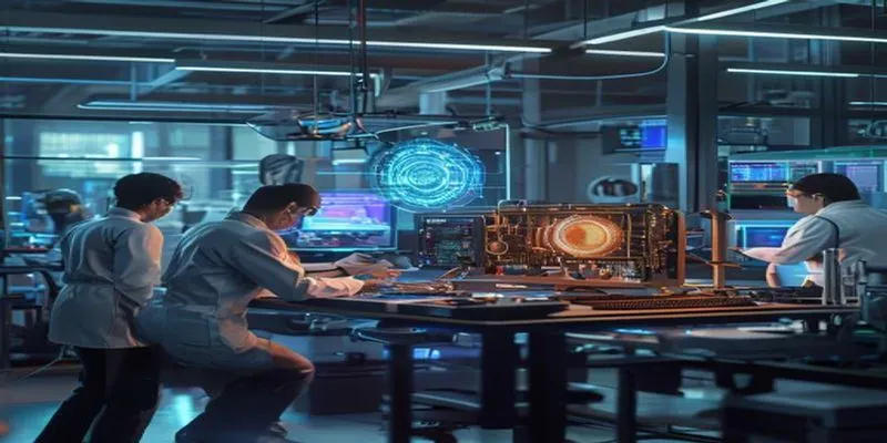 researchers working with advanced AI hardware in a modern university laboratory — UK Bets £60M on AI Sovereignty: Can UCL and