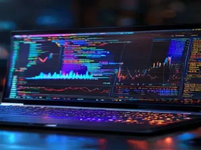 glowing laptop screen displaying financial news charts and code editor — The Death of the Scraping Era: How Microsoft's Austr